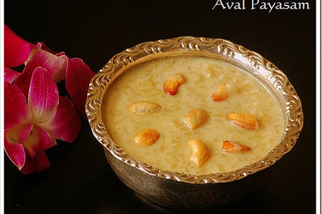அவல் பாயாசம் செய்வது எப்படி | Aval payasam Recipe in Tamil - Dheivamtv - Naivedyam
